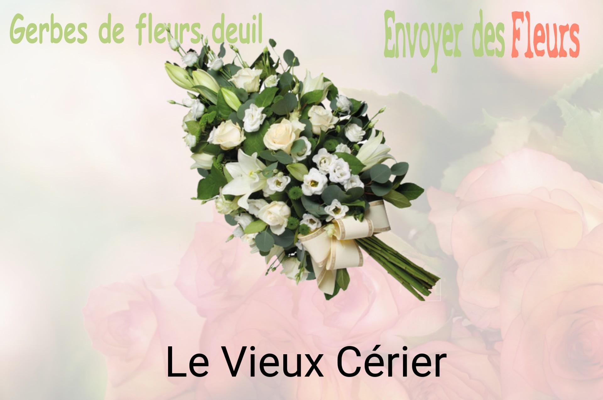 Gerbe de fleurs de deuil livrée à Le Vieux-Cérier